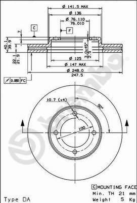 AP 24422 - Brake Disc autospares.lv