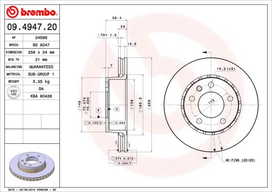 AP 24598 - Brake Disc autospares.lv