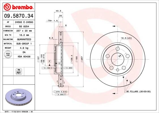 AP 24593 E - Brake Disc autospares.lv