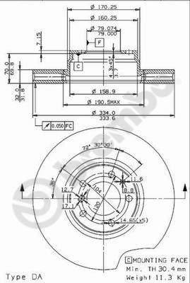 AP 24597 V - Brake Disc autospares.lv