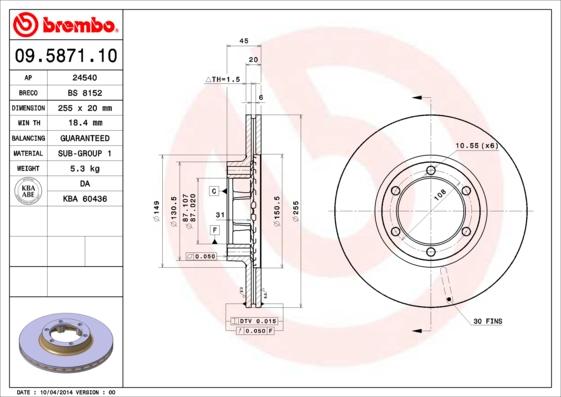 AP 24540 - Brake Disc autospares.lv