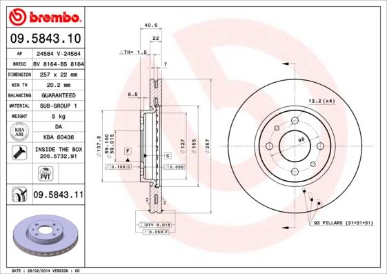 AP 24584 - Brake Disc autospares.lv