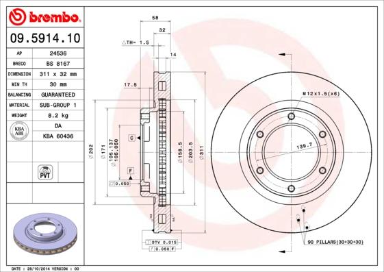 AP 24536 - Brake Disc autospares.lv