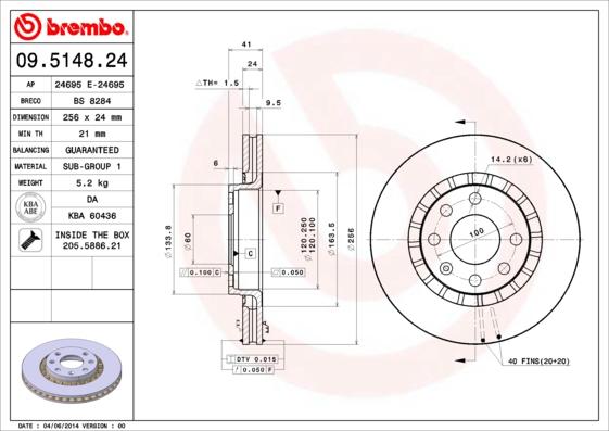 AP 24695 E - Brake Disc autospares.lv