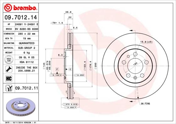 AP 24691 E - Brake Disc autospares.lv