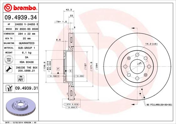 AP 24655 E - Brake Disc autospares.lv