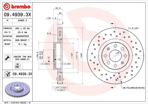 AP 24655 X - Brake Disc autospares.lv