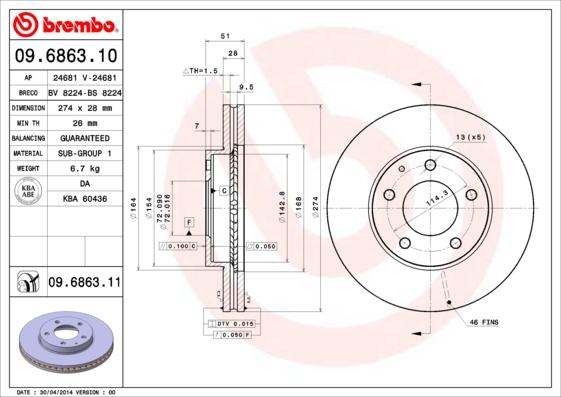 AP 24681 - Brake Disc autospares.lv