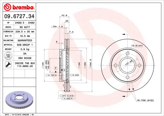 AP 24682 E - Brake Disc autospares.lv