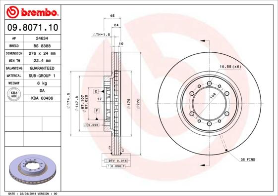 AP 24634 - Brake Disc autospares.lv