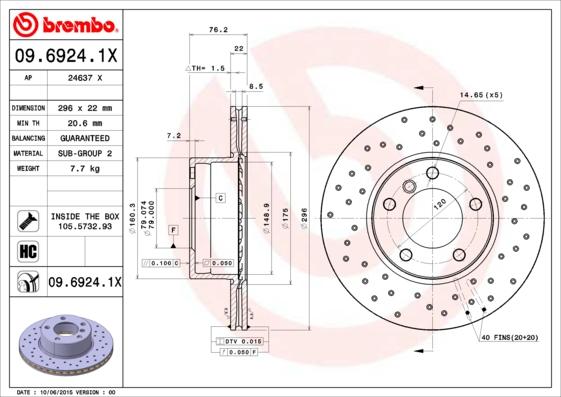 AP 24637 X - Brake Disc autospares.lv