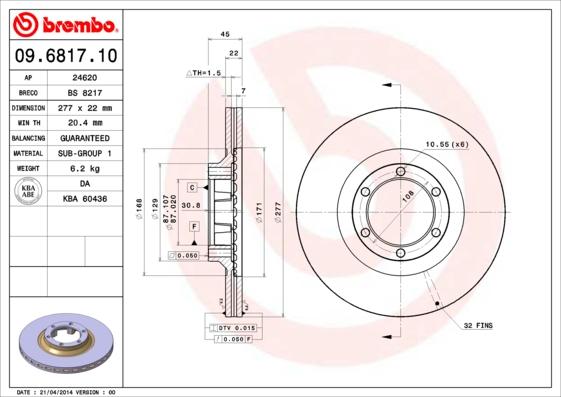 AP 24620 - Brake Disc autospares.lv