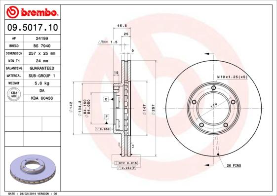 AP 24199 - Brake Disc autospares.lv