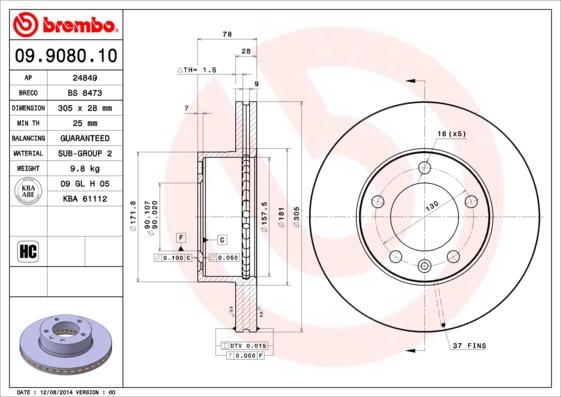 AP 24849 - Brake Disc autospares.lv