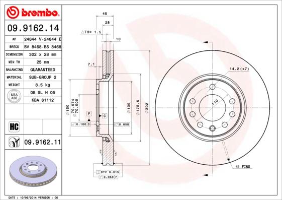 AP 24844 E - Brake Disc autospares.lv