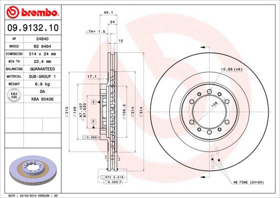 AP 24840 - Brake Disc autospares.lv