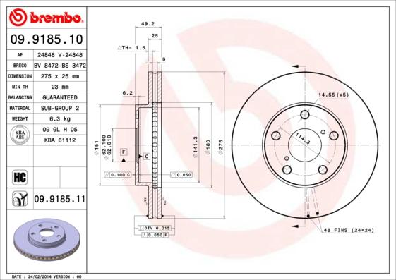 AP 24848 - Brake Disc autospares.lv