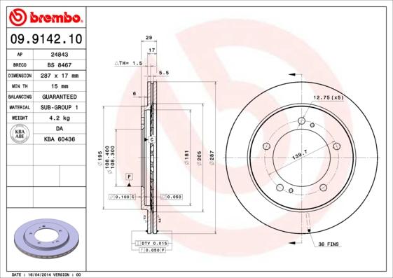 AP 24843 - Brake Disc autospares.lv