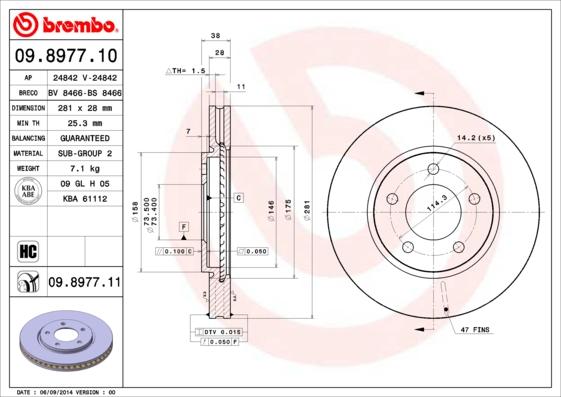 AP 24842 V - Brake Disc autospares.lv