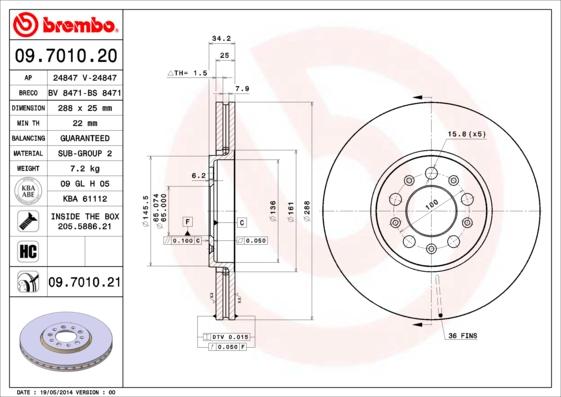 AP 24847 - Brake Disc autospares.lv