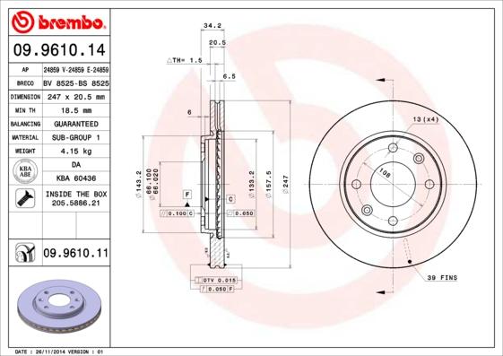 AP 24859 E - Brake Disc autospares.lv