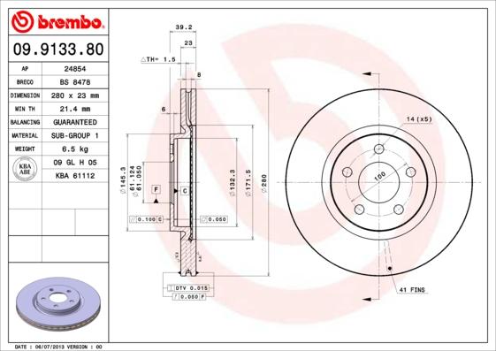 AP 24854 - Brake Disc autospares.lv