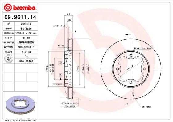 AP 24860 E - Brake Disc autospares.lv