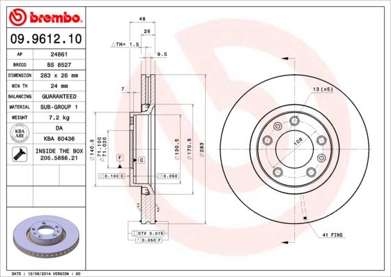 AP 24861 - Brake Disc autospares.lv