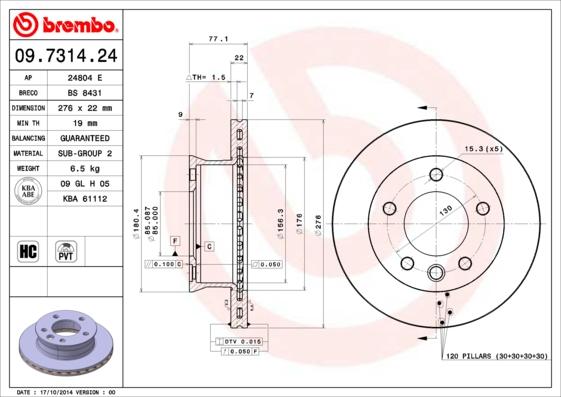 AP 24804 E - Brake Disc autospares.lv