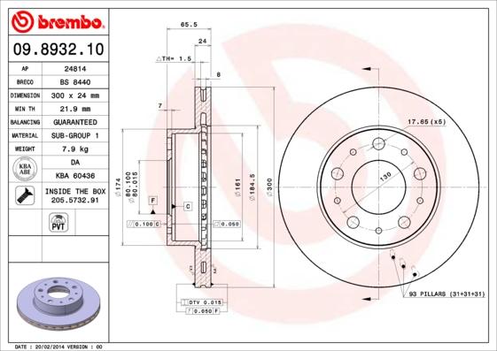 AP 24814 - Brake Disc autospares.lv