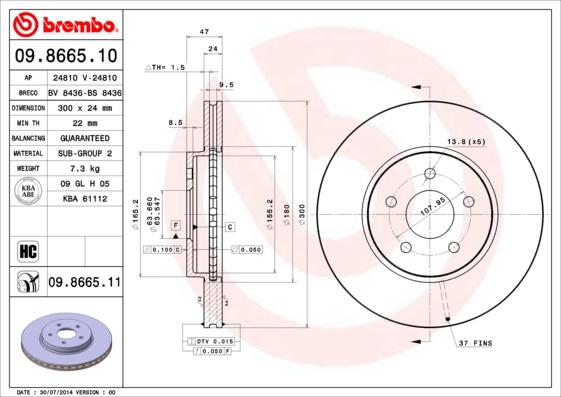 AP 24810 V - Brake Disc autospares.lv