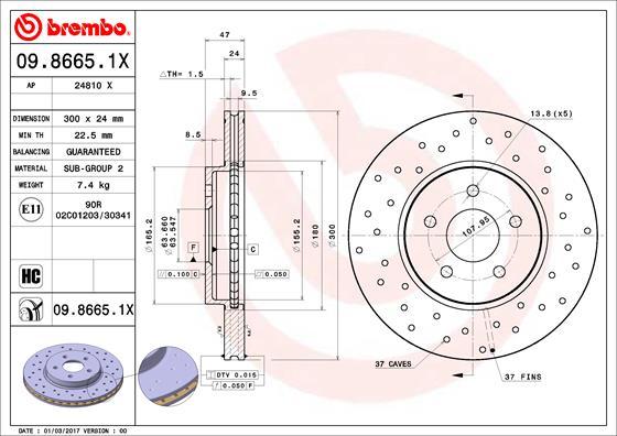 AP 24810 X - Brake Disc autospares.lv