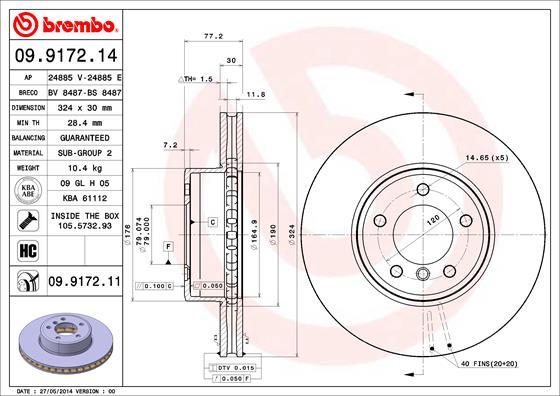 AP 24885 E - Brake Disc autospares.lv