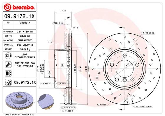 AP 24885 X - Brake Disc autospares.lv