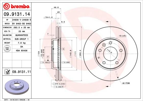 AP 24839 E - Brake Disc autospares.lv