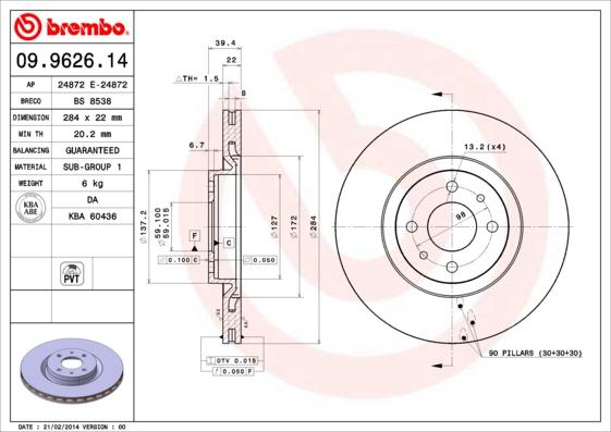 AP 24872 E - Brake Disc autospares.lv