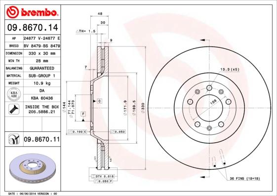 AP 24877 E - Brake Disc autospares.lv