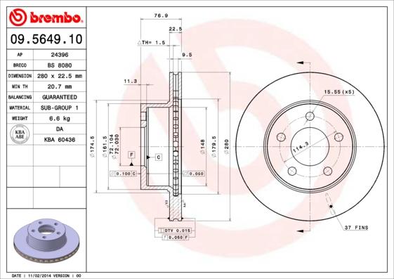 AP 24396 - Brake Disc autospares.lv