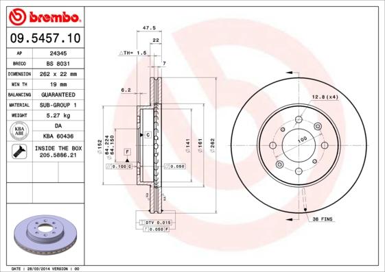 AP 24345 - Brake Disc autospares.lv