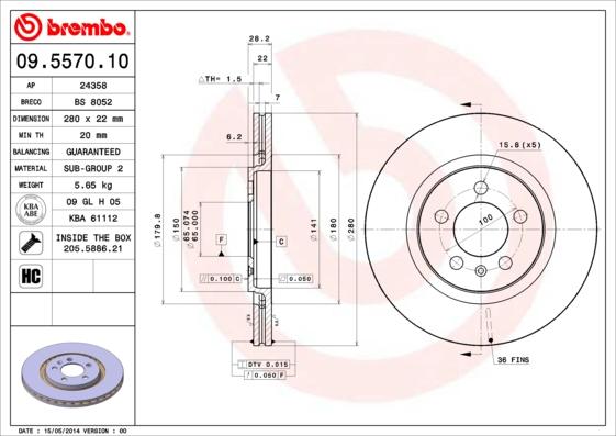 AP 24358 - Brake Disc autospares.lv