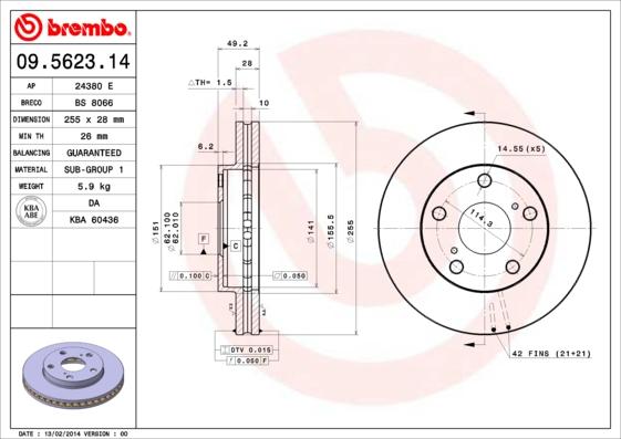 AP 24380 E - Brake Disc autospares.lv