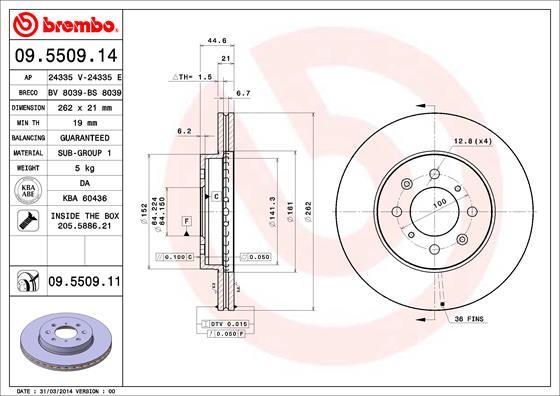 AP 24335 E - Brake Disc autospares.lv