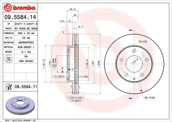 AP 24371 E - Brake Disc autospares.lv