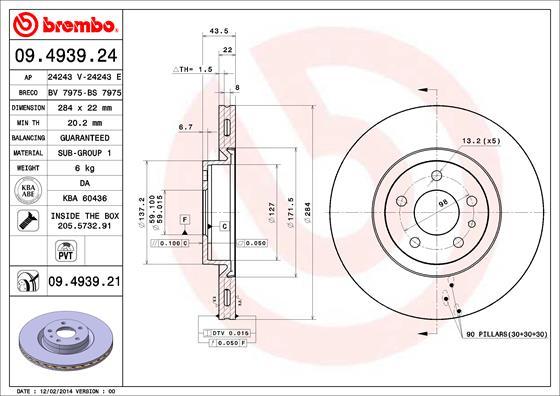 AP 24243 V - Brake Disc autospares.lv