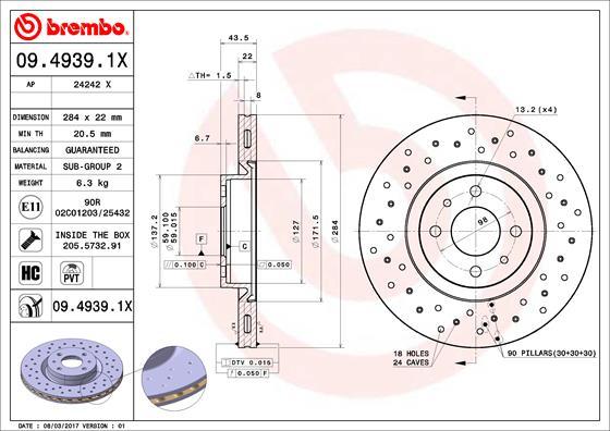 AP 24242 X - Brake Disc autospares.lv