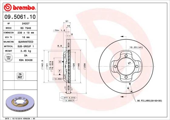 AP 24207 - Brake Disc autospares.lv