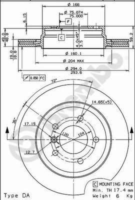 AP 24749 V - Brake Disc autospares.lv