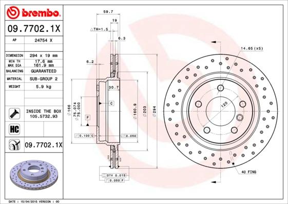 AP 24754 X - Brake Disc autospares.lv