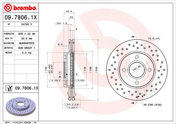 AP 24760 X - Brake Disc autospares.lv