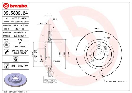 AP 24768 E - Brake Disc autospares.lv